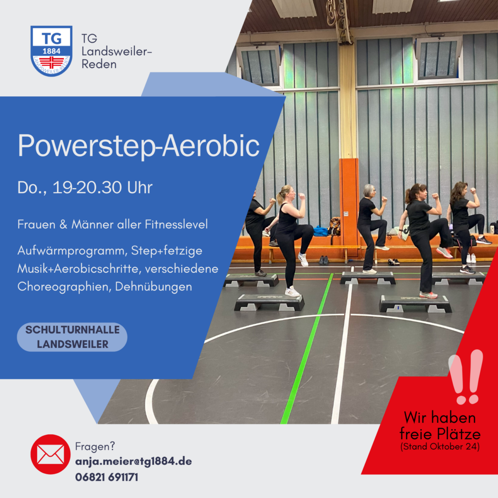 Die Powerstep-Aerobic-Gruppe hat Platz für neue Stepbegeisterte!